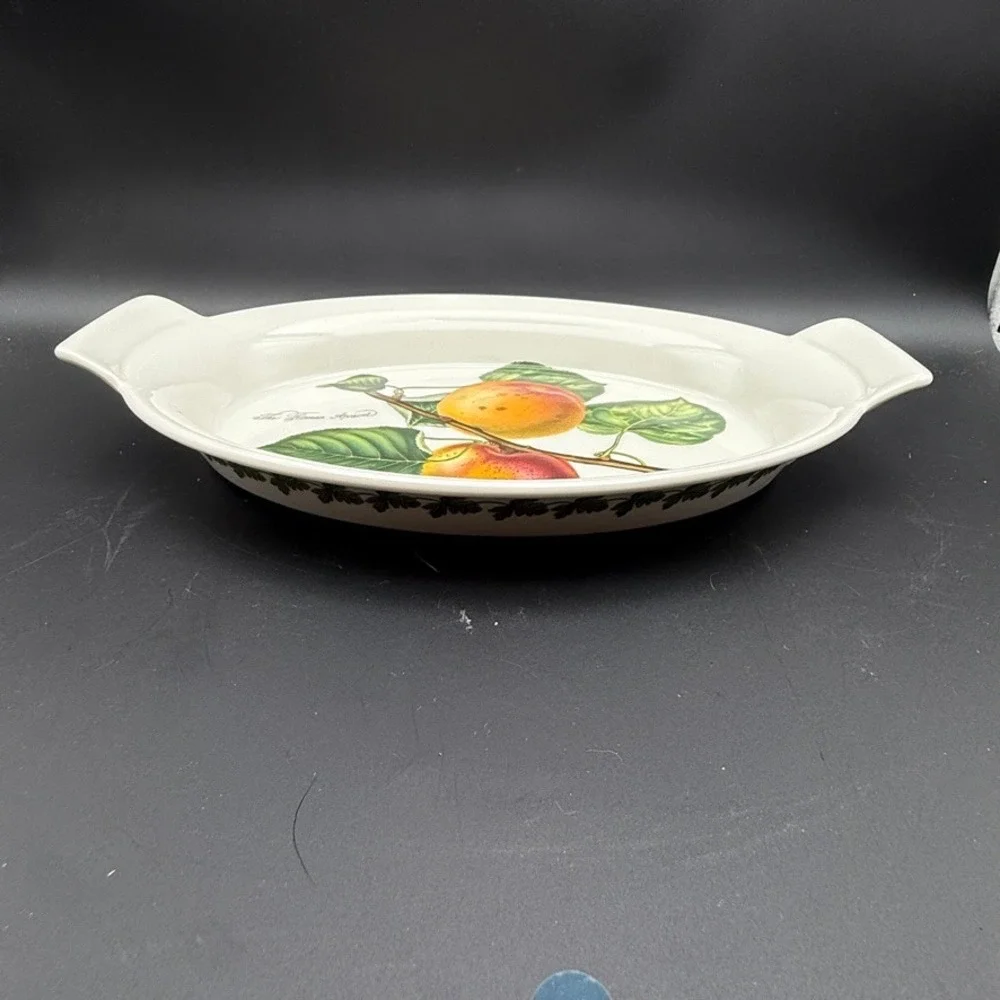 Vtg Portmeirion Pomona Roman Apricot Oval Au Gratin Baking Serving Dish 3